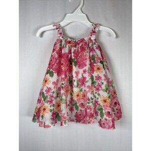 Baby Starter Romper Pink Floral Dress Size 0-3M Preowned